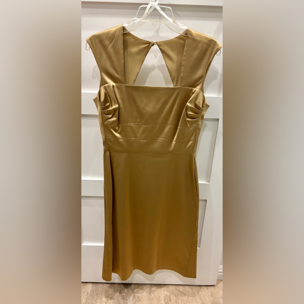 Michele Michelle Gold Midi Dress
